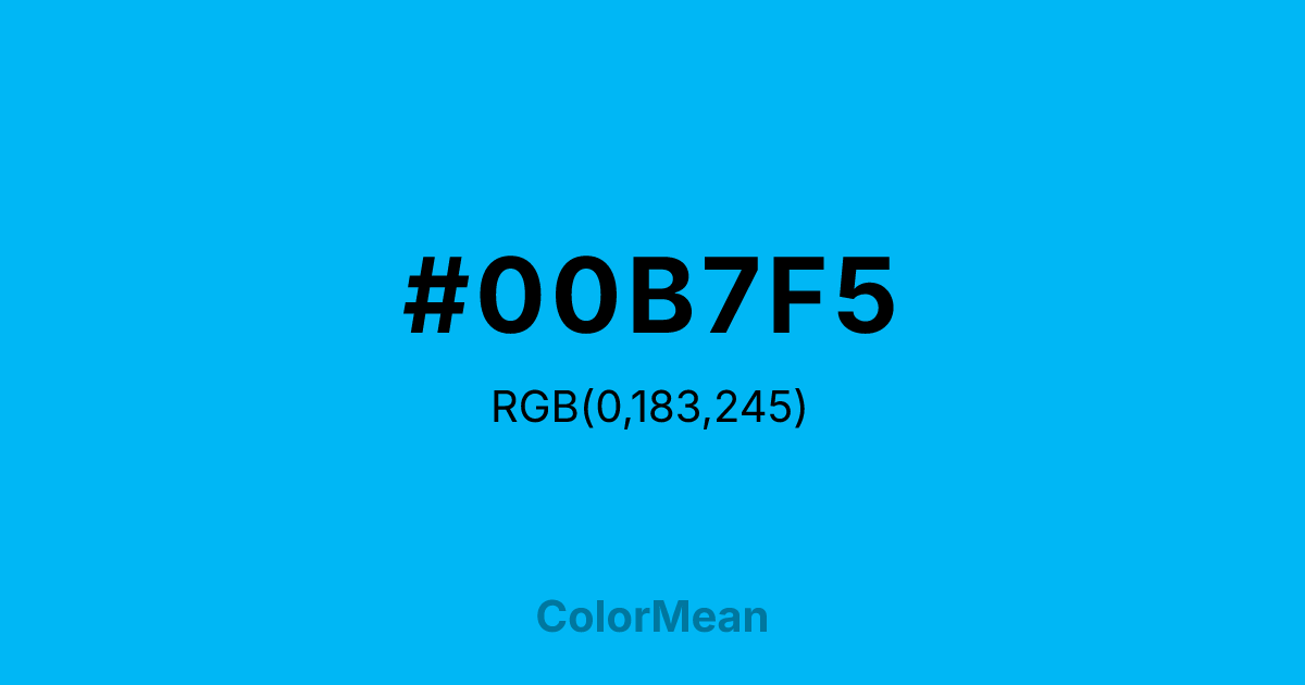 #00B7F5 color swatch