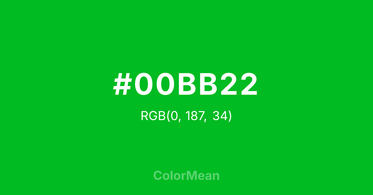 #00BB22 color swatch