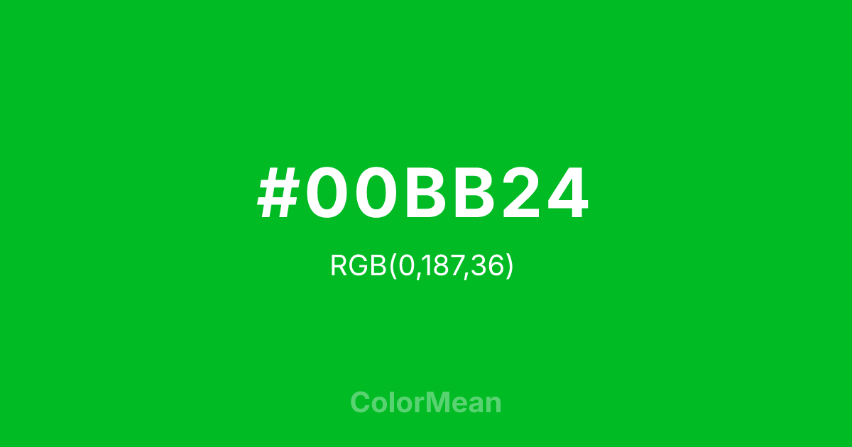 #00BB24 color swatch