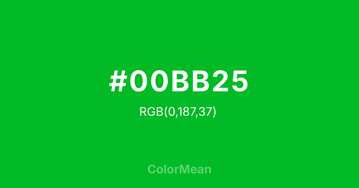 #00BB25 color swatch