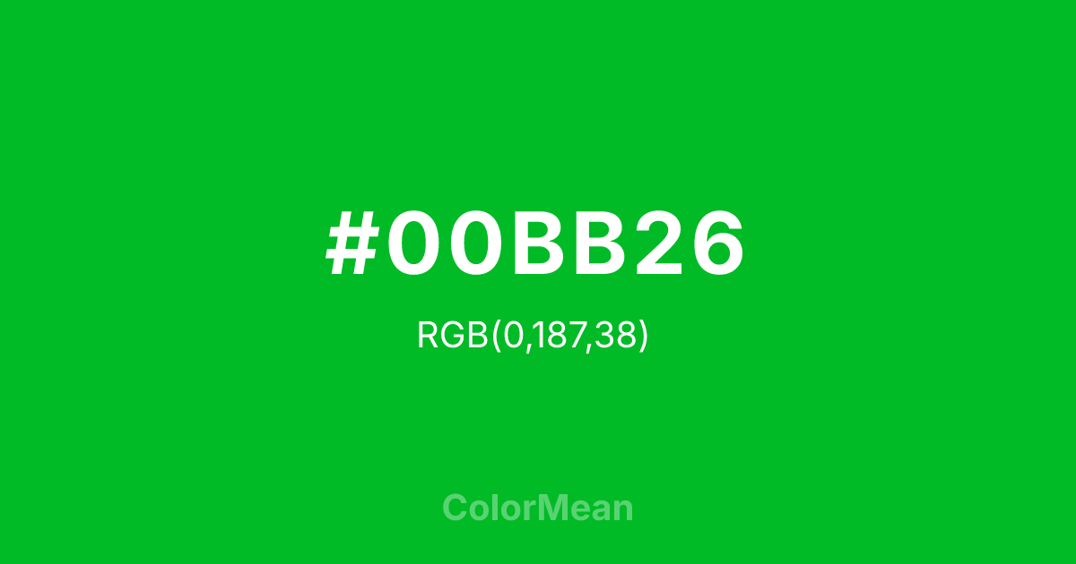#00BB26 color swatch