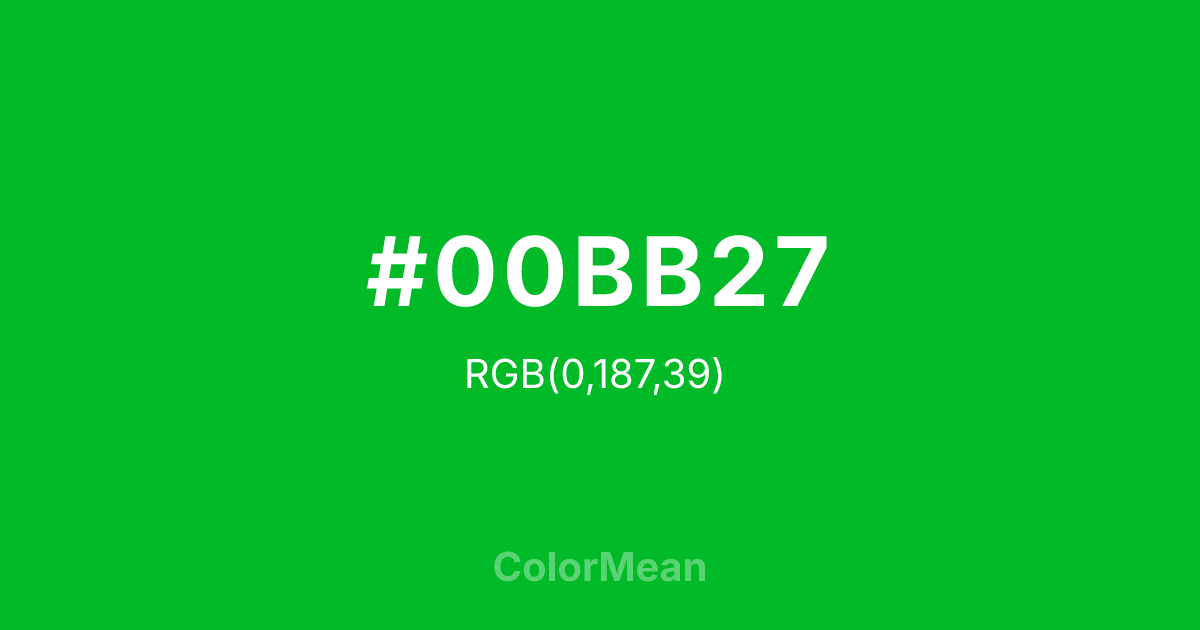 #00BB27 color swatch