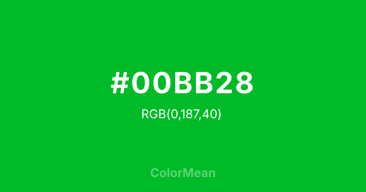 #00BB28 color swatch