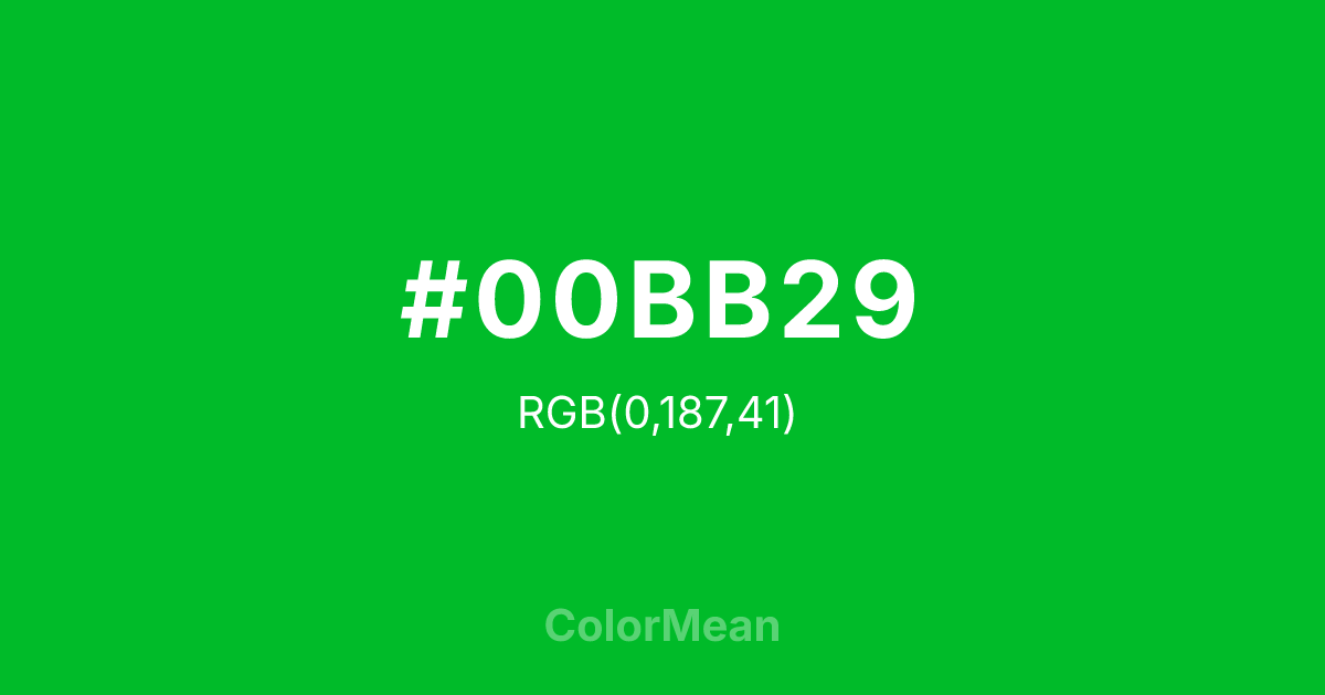 #00BB29 color swatch