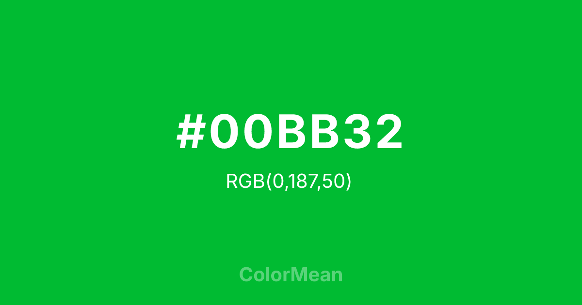 #00BB32 color swatch