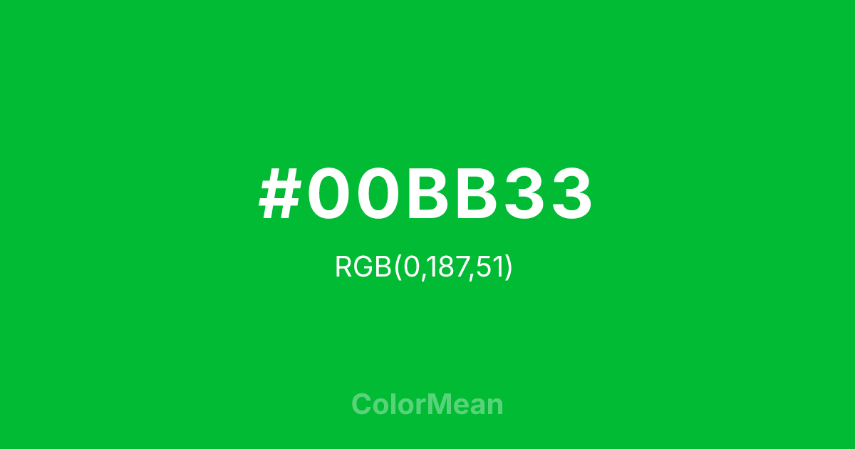 #00BB33 color swatch