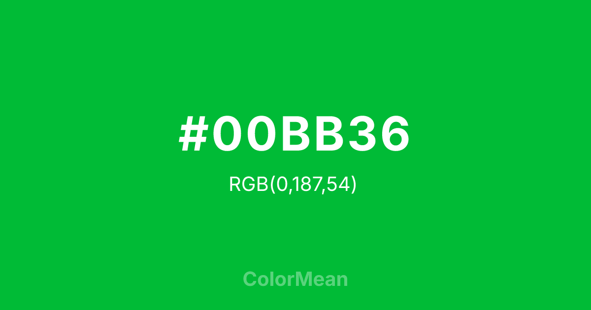 #00BB36 color swatch
