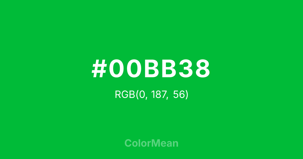 #00BB38 color swatch