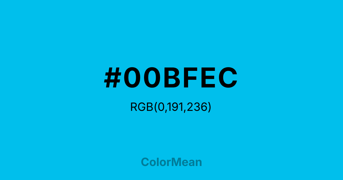 #00BFEC color swatch