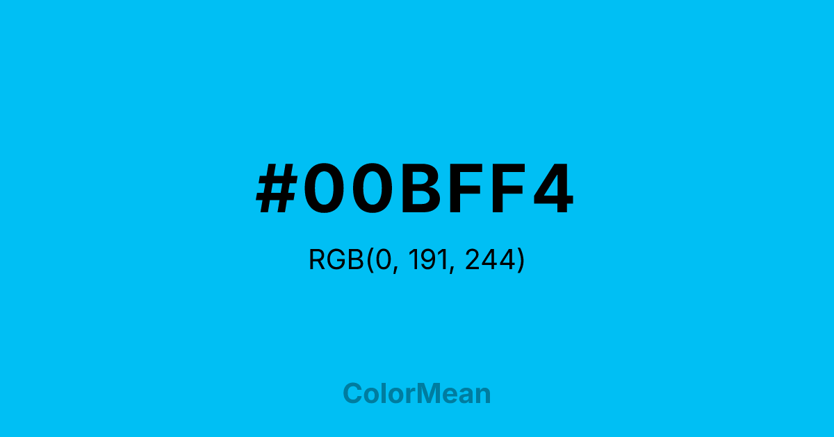 #00BFF4 color swatch