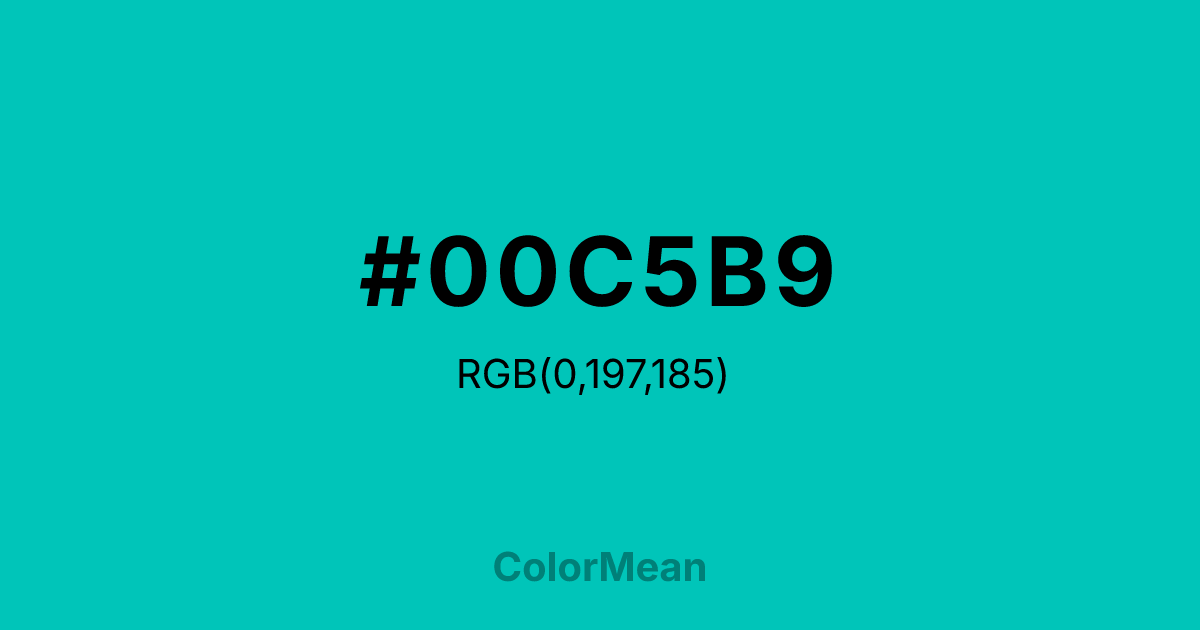 #00C5B9 color swatch