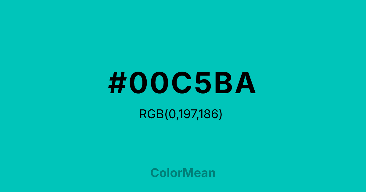 #00C5BA color swatch