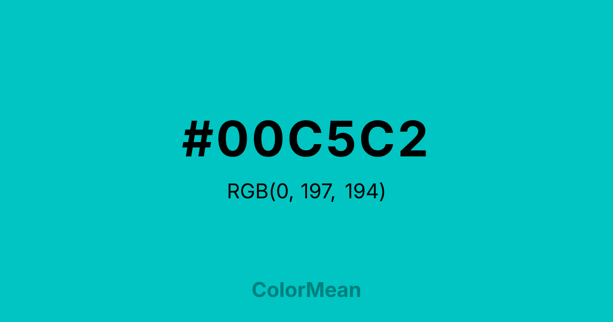 #00C5C2 color swatch