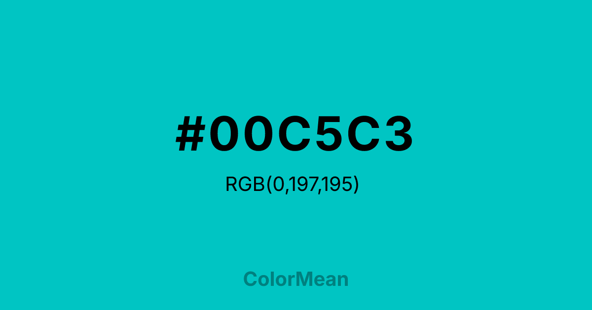 #00C5C3 color swatch