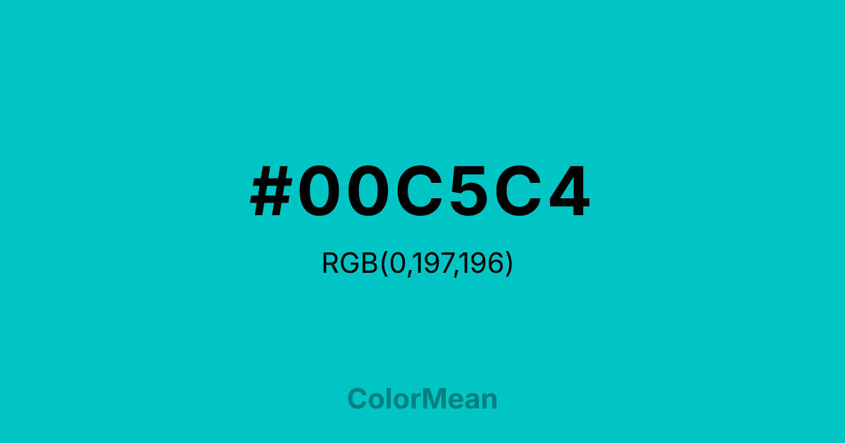 #00C5C4 color swatch