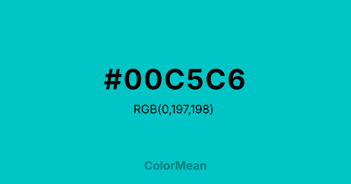 #00C5C6 color swatch
