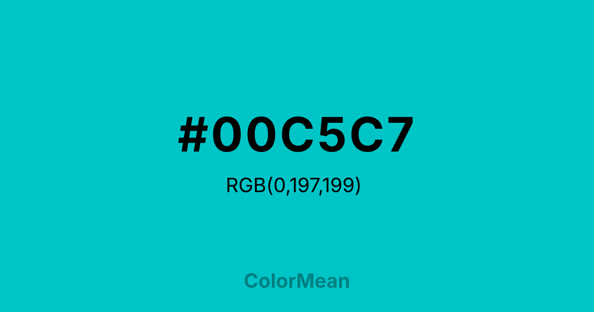 #00C5C7 color swatch