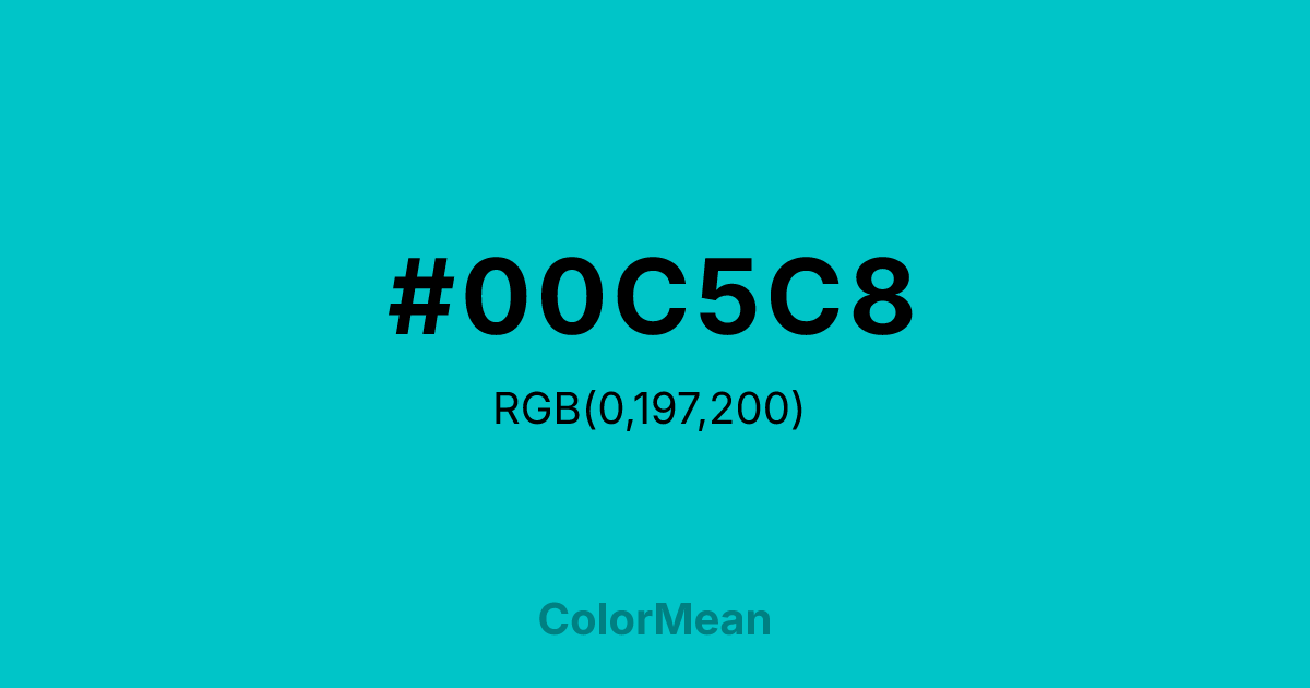 #00C5C8 color swatch