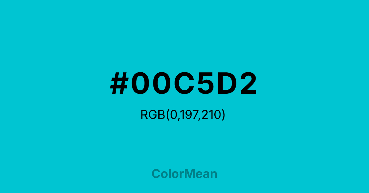 #00C5D2 color swatch