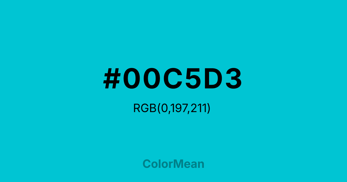 #00C5D3 color swatch