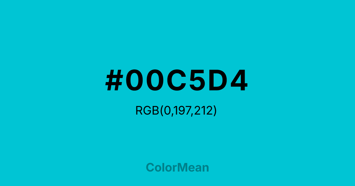 #00C5D4 color swatch