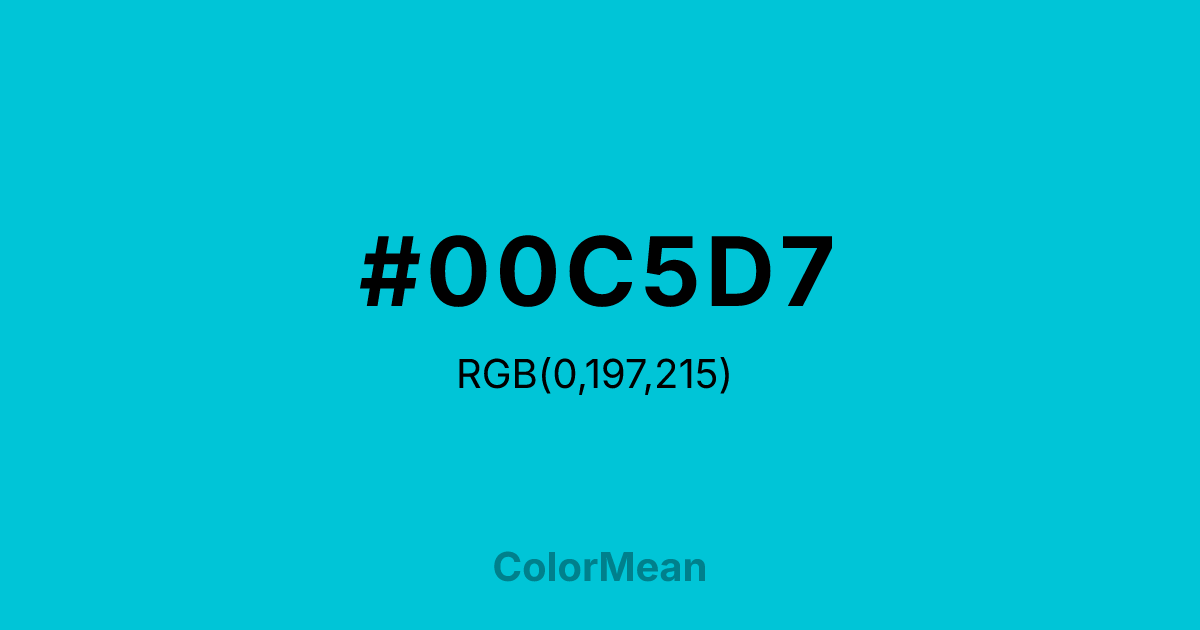 #00C5D7 color swatch