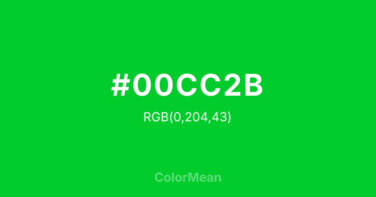 #00CC2B color swatch