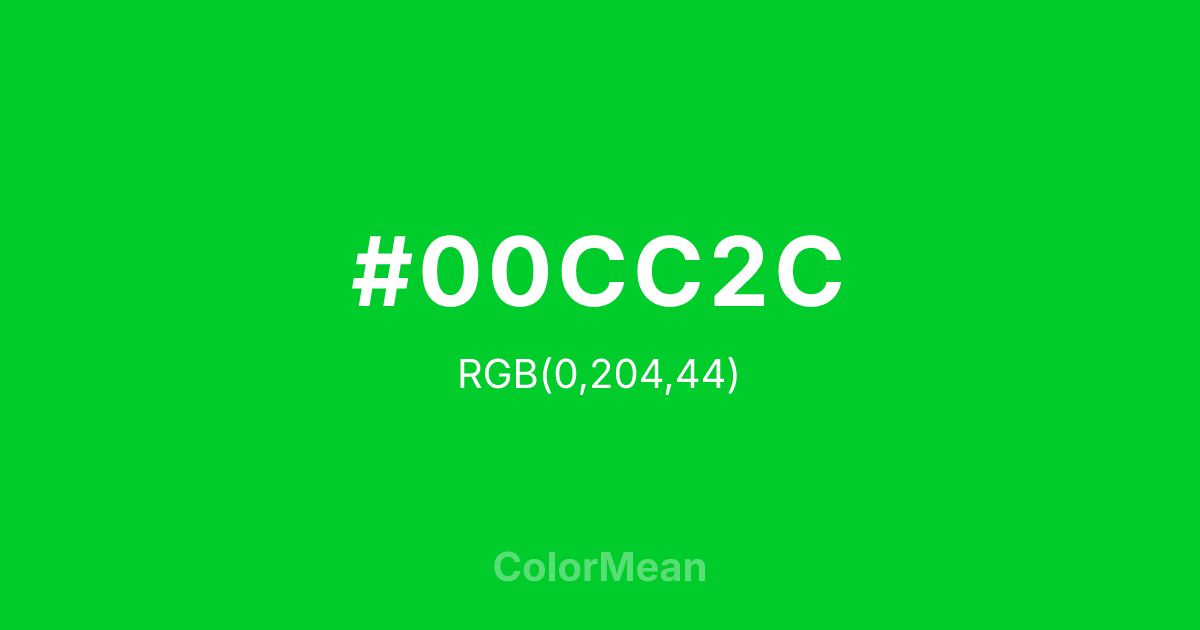 #00CC2C color swatch