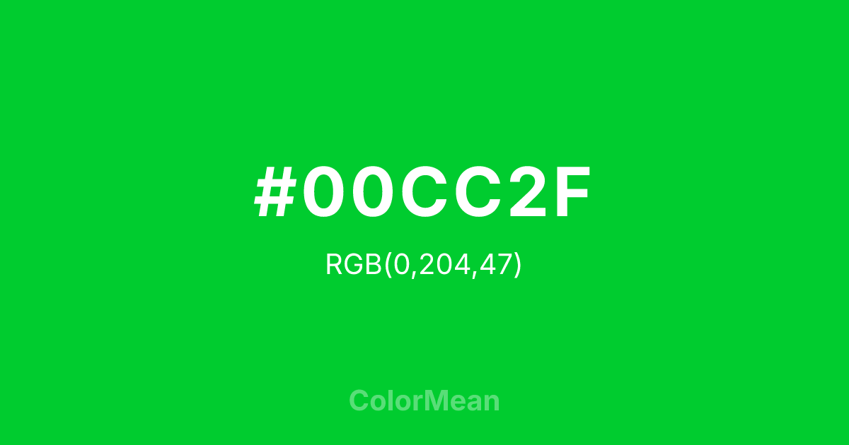 #00CC2F color swatch