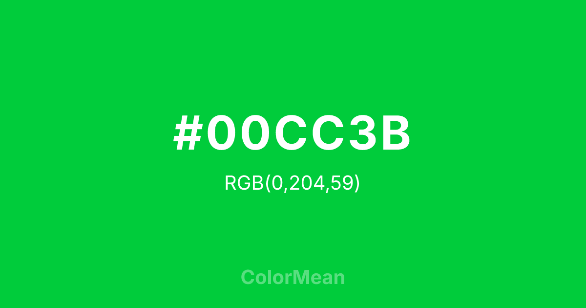 #00CC3B color swatch