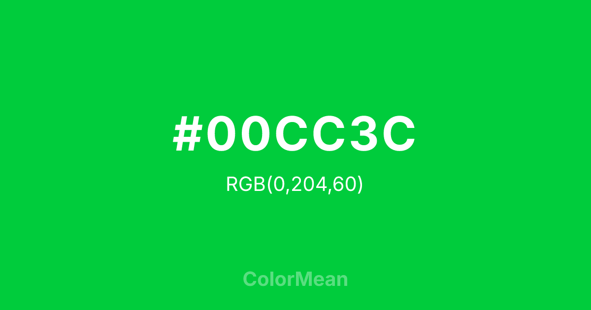 #00CC3C color swatch