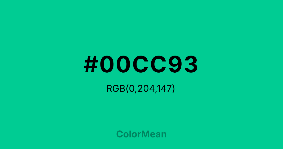 #00CC93 color swatch
