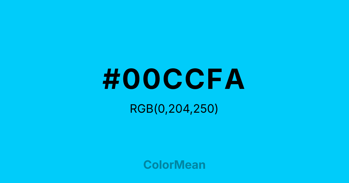 #00CCFA color swatch