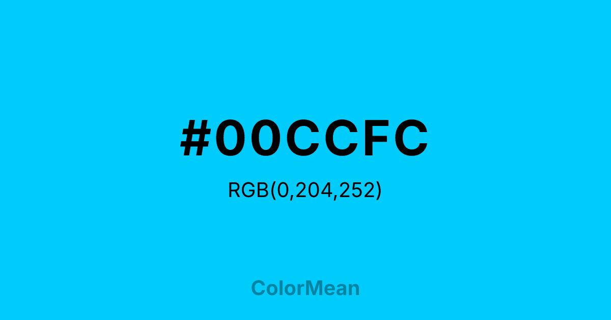 #00CCFC color swatch
