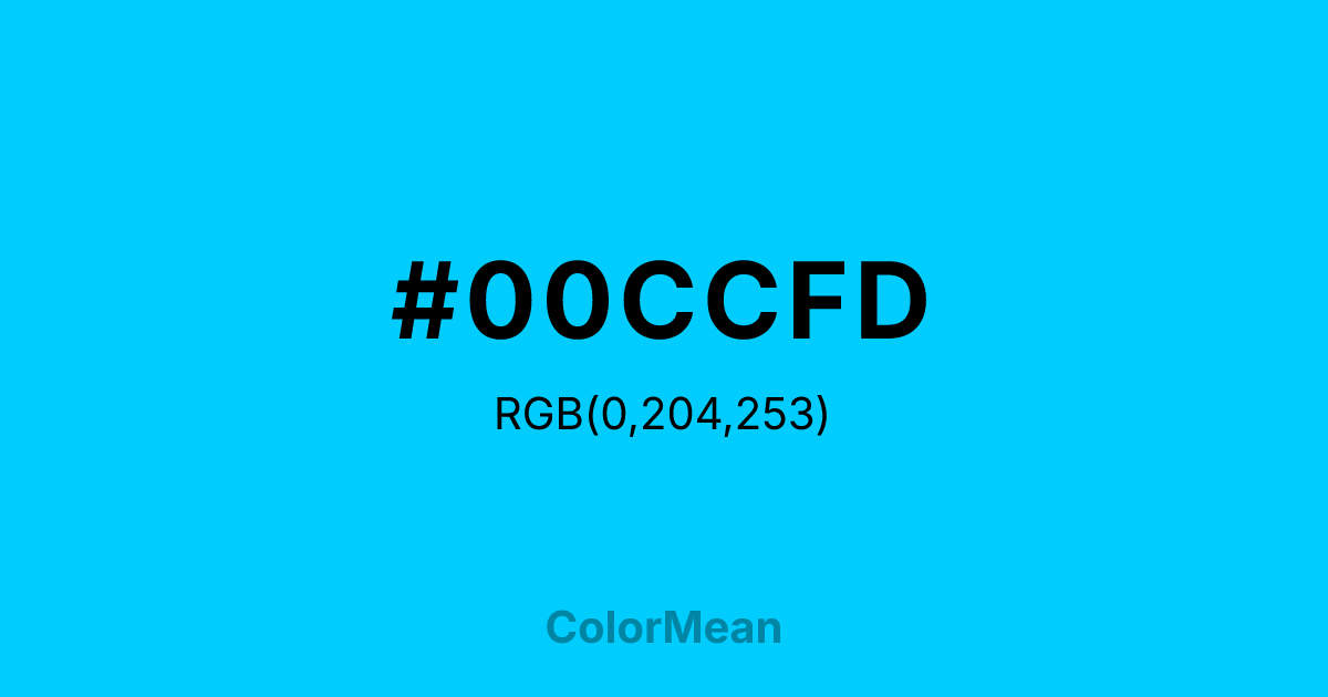 #00CCFD color swatch