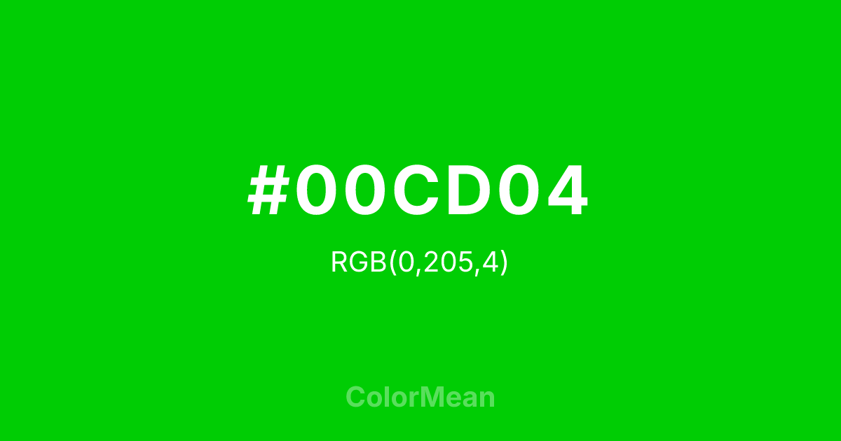 #00CD04 color swatch