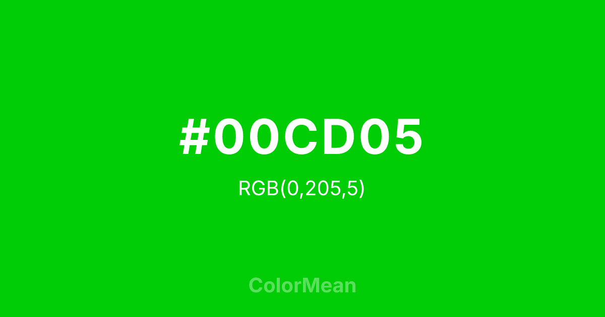 #00CD05 color swatch