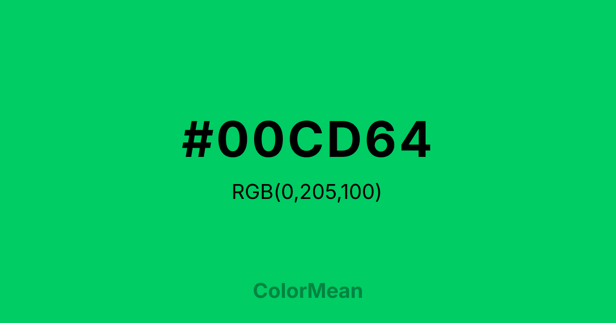 #00CD64 color swatch