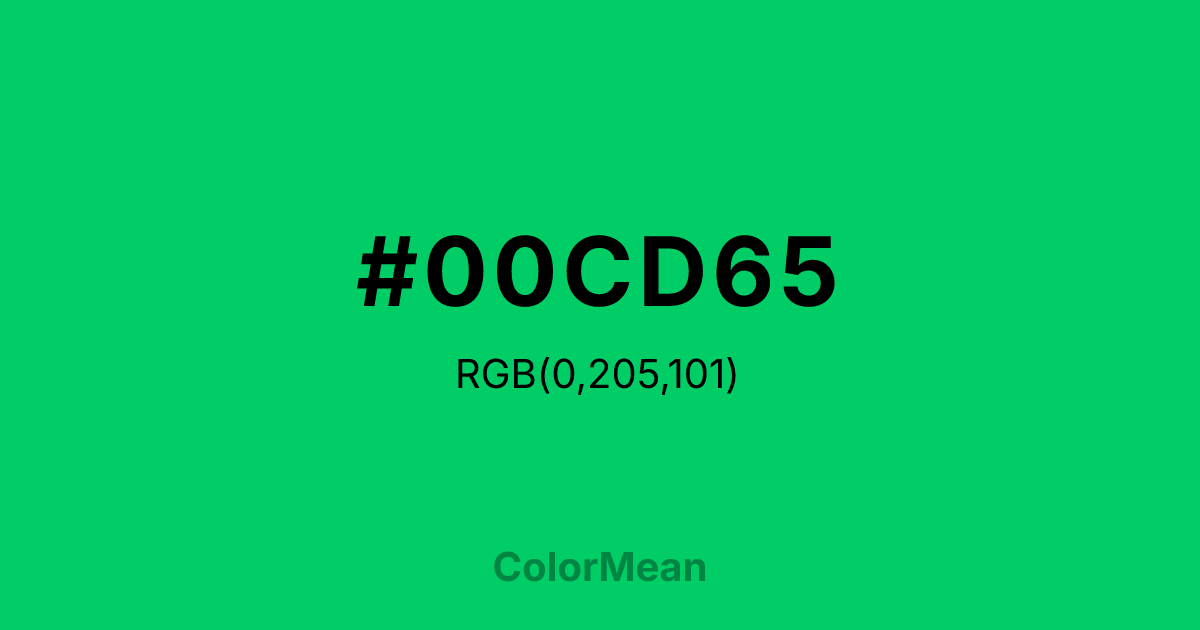 #00CD65 color swatch