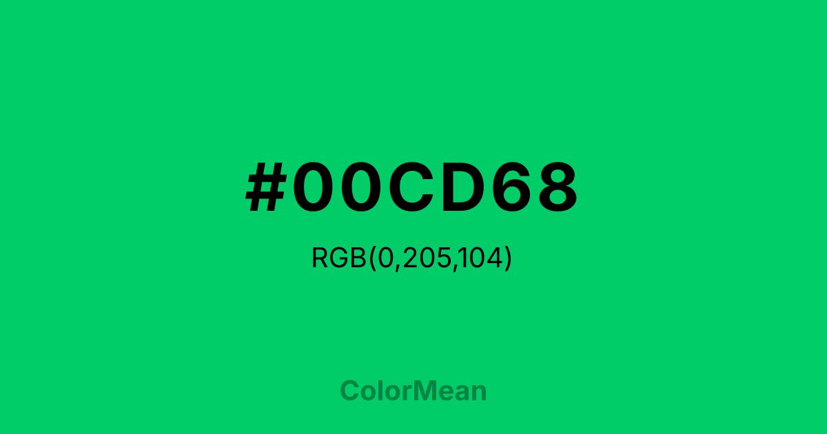 #00CD68 color swatch