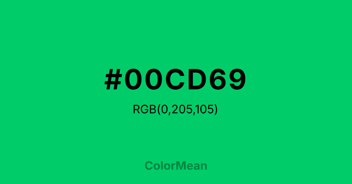 #00CD69 color swatch