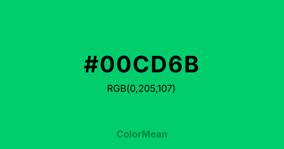 #00CD6B color swatch