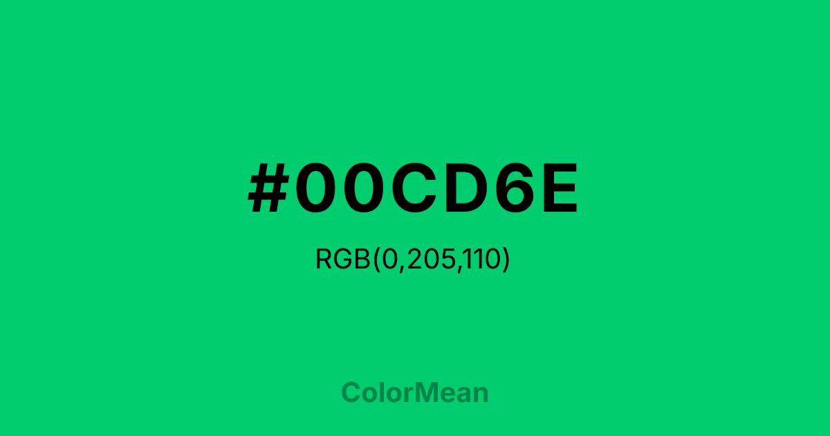 #00CD6E color swatch