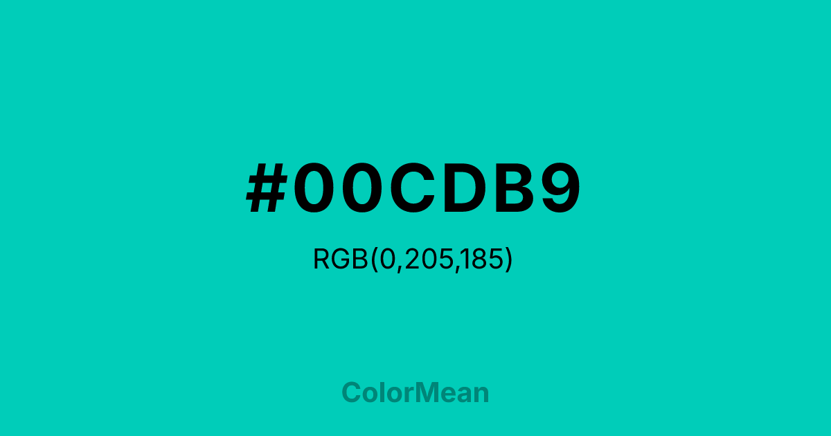 #00CDB9 color swatch