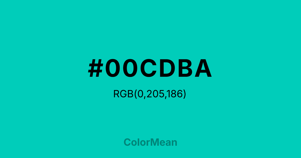 #00CDBA color swatch