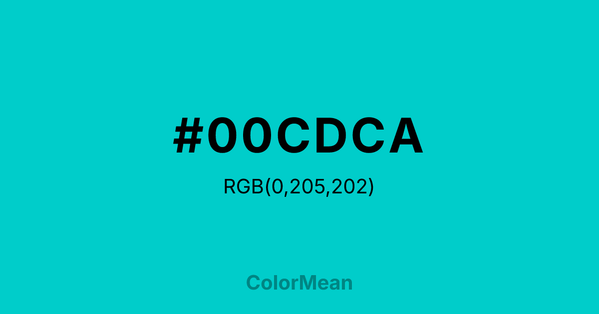 #00CDCA color swatch