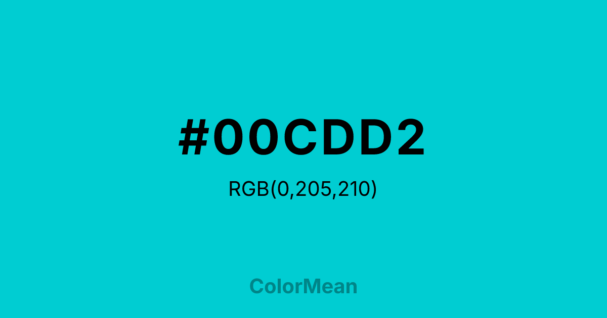 #00CDD2 color swatch