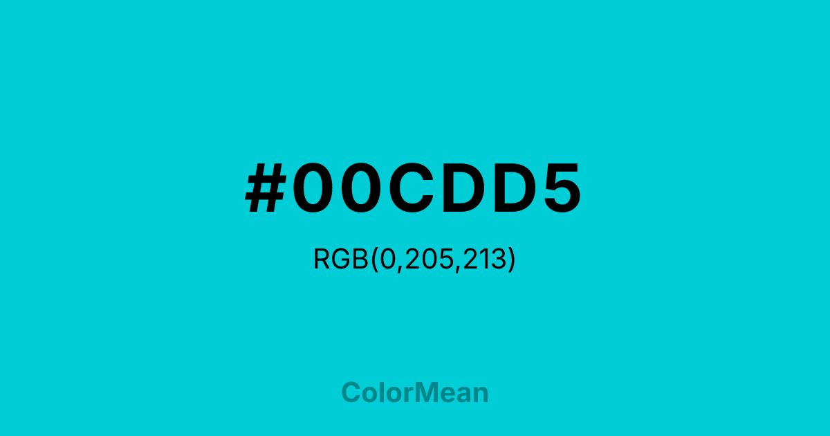#00CDD5 color swatch