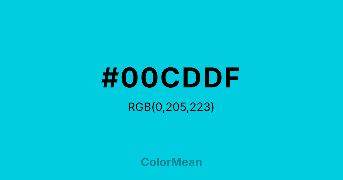 #00CDDF color swatch