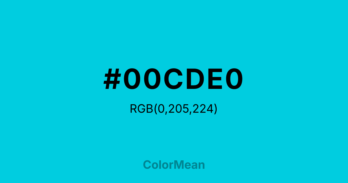 #00CDE0 color swatch
